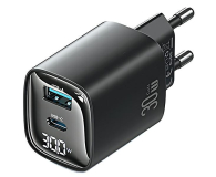 USAMS 30W GaN USB-C/USB-A Fast Charging XC czarna - 1471727 - zdjęcie 1